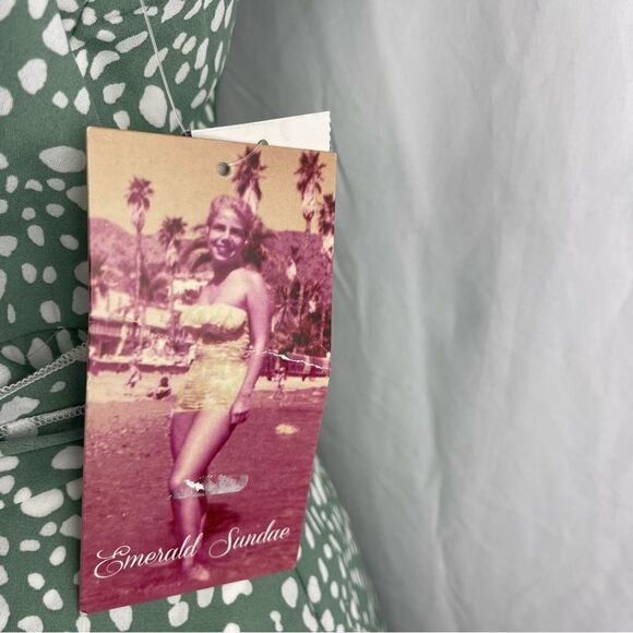 Emerald Sundae Jr. Short Sleeve Dots Fit + Flare Tiered Short Mini Dress Size 9 - Picture 8 of 8